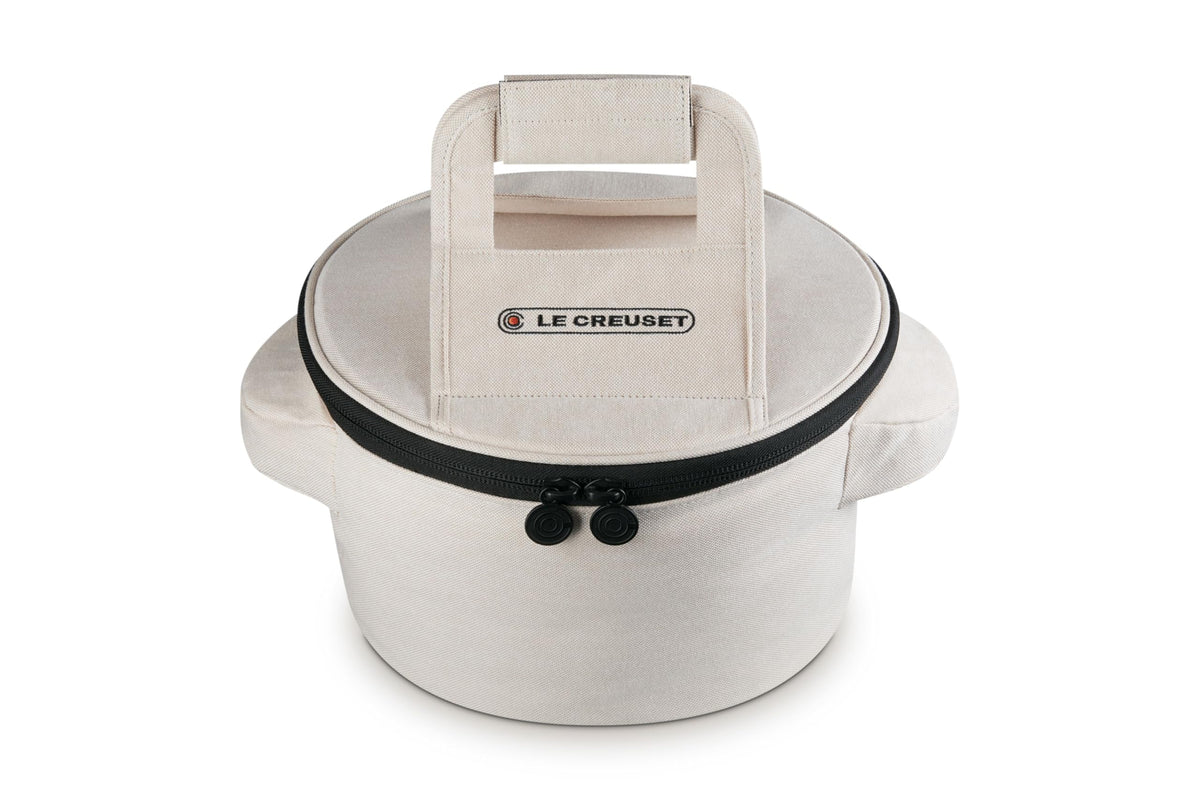 Le Creuset Small Round Tote Bag, Ecru - Image 1