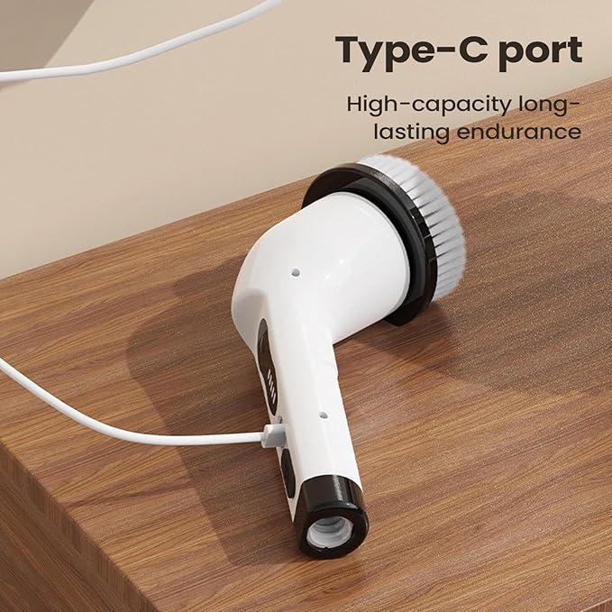 Electric Scrub Brush - Adjustable Handle Cleaner Gadgets | Cordless Rechargeable Bathroom Brush Car Kitchen Home Shower Floor Tile Tub Grout Wall Toilet