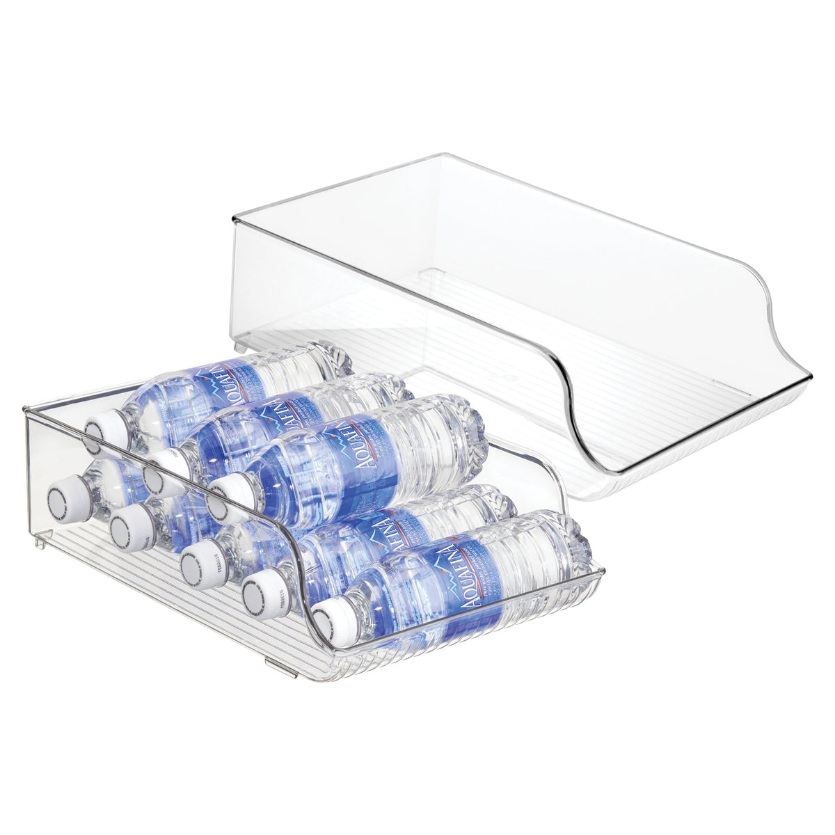 iDesign Plastic Water Bottle Organizer, Clear, 2-Pack - Image 1