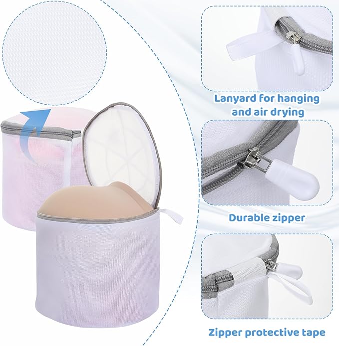 2pcs Mesh Bra Washing Bags Bra Laundry Bags for Machine Bras Wash Protector Delicates Lingerie Bag for Laundry