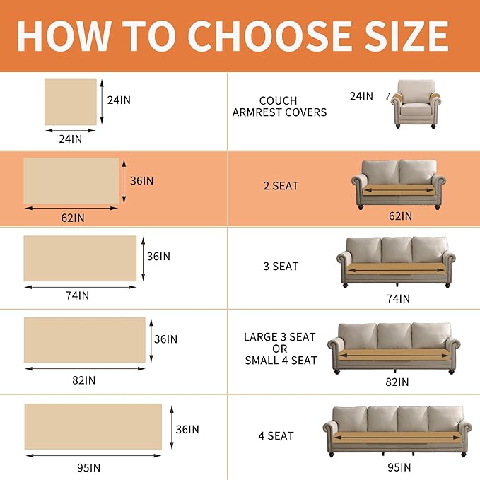 Waterproof Dog Bed Cover Non Slip Couch Covers for Dogs Washable Soft Faux Fur Sofa Cover Couch Covers for 2 Cushion Couch Sofa Pet Friendly (Khaki)