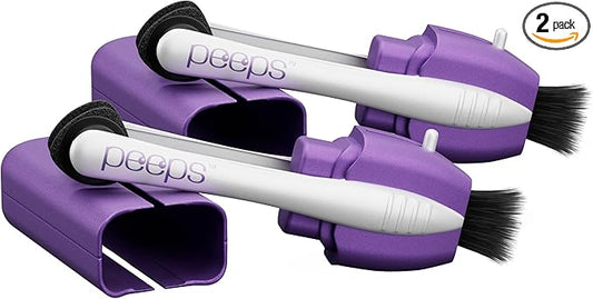 CarbonKlean Peeps Eyeglass Lens Cleaner - Efficient and Durable Carbon Microfiber Technology - Exclusively Used by NASA - 500 Uses, Soft Touch Lavender (2 Pack)