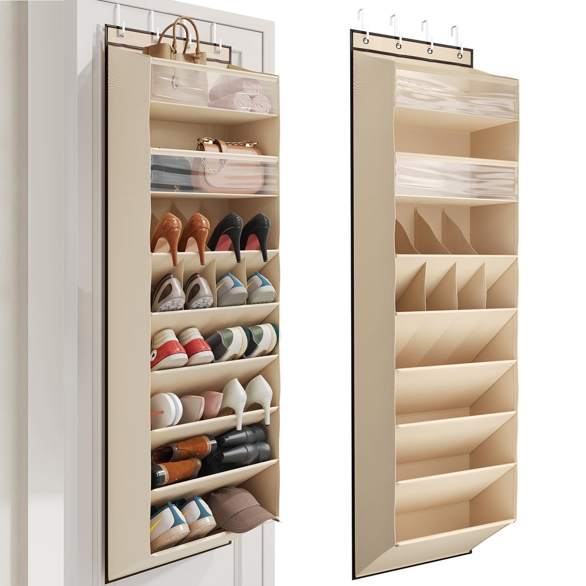 Mefirt XL Clear Over the Door Shoe Organizer for Clo | All Products - Image 1
