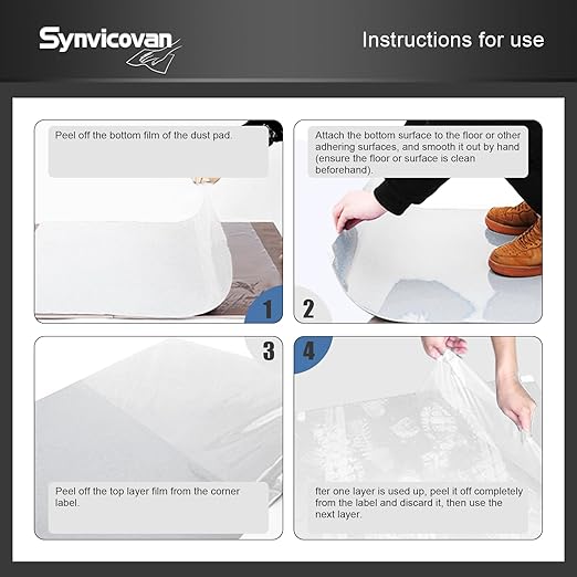 24" x 36" White Sticky Mat Tacky Pads Adhesive Floor Mat (5 Packs,150 Sheets,30 Sheets/Pack） for Cleanroom Laboratory Hospital Construction Pets Home and Gymnasium