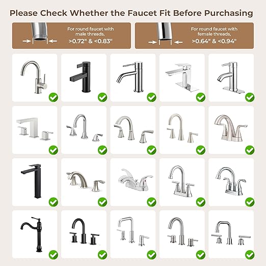Waterdrop Water Filter for Sink Faucet 2.0, Bathroom Sink Water Filter Faucet for Skin, 0.01 Micron, Reduce Chlorine & Scale Control and BFTF1 Replacement Filter