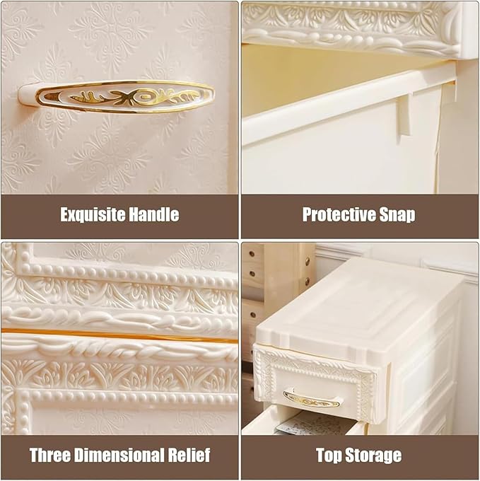 6 Drawers Narrow Plastic Bathroom Storage Cabinet with Wheels Slim Storage Organizer Vertical Storage Tower Container for Small Spaces, Bedroom, Bathroom, Laundry, Closet, White