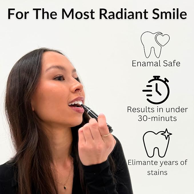 MERAKK Teeth Whitening Pen for Sensitive Teeth - Made in USA - Doctor Formulated Carbamide Peroxide Gel with Xylitol & Menthol - Enamel Safe Professional Teeth Whitener - Travel Size (0.10 FL OZ)