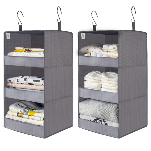 GRANNY SAYS 3-Shelf Hanging Closet Organizer, Foldable Storage - Image 1