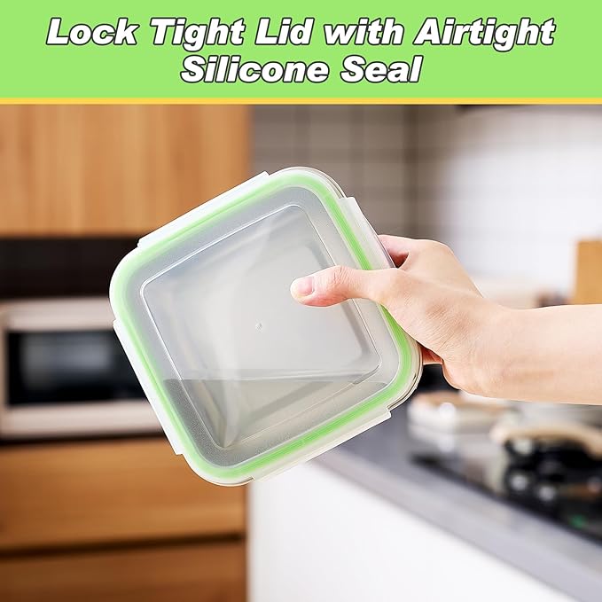 4 Pack Stainless Steel Sandwich Containers with Lids 25.4 oz Metal Food Container for Lunch Boxes with Airtight Silicone Seal for Sandwiches and Snacks (Black, Green)