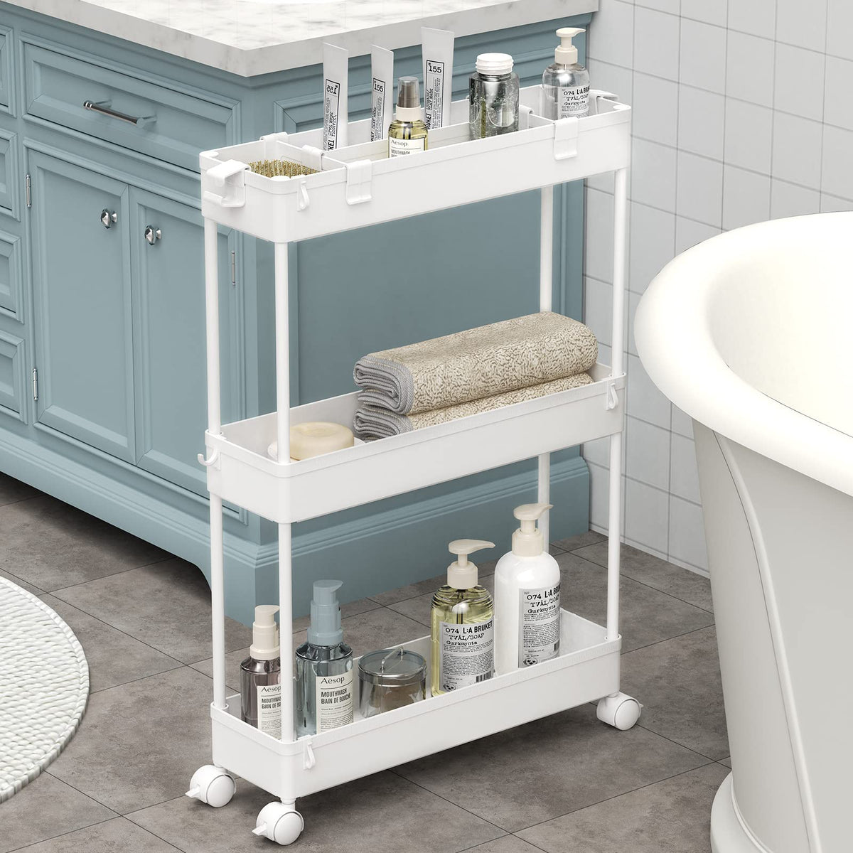 SPACELEAD Slim Storage Cart 3 Tier,Bathroom Organize | All Products - Image 1