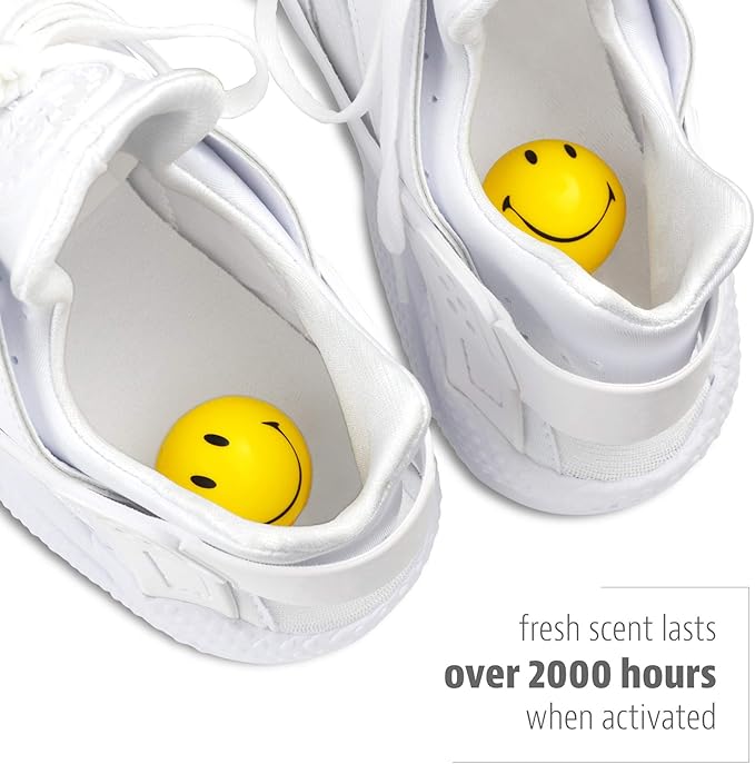 Sneaker Balls Odor-Fighting Shoe Fresheners, Eliminates Unpleasant Smells, Perfect For Sneakers, Gym Bags, Gear Bags, Drawers, Lockers, And More!, Emoji, 6 Pack