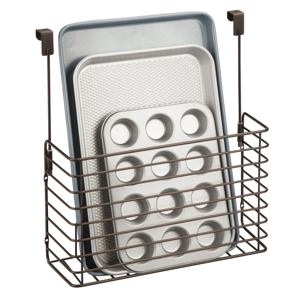 mDesign Over The Cupboard Hanging Storage Basket – M | All Products - Image 1