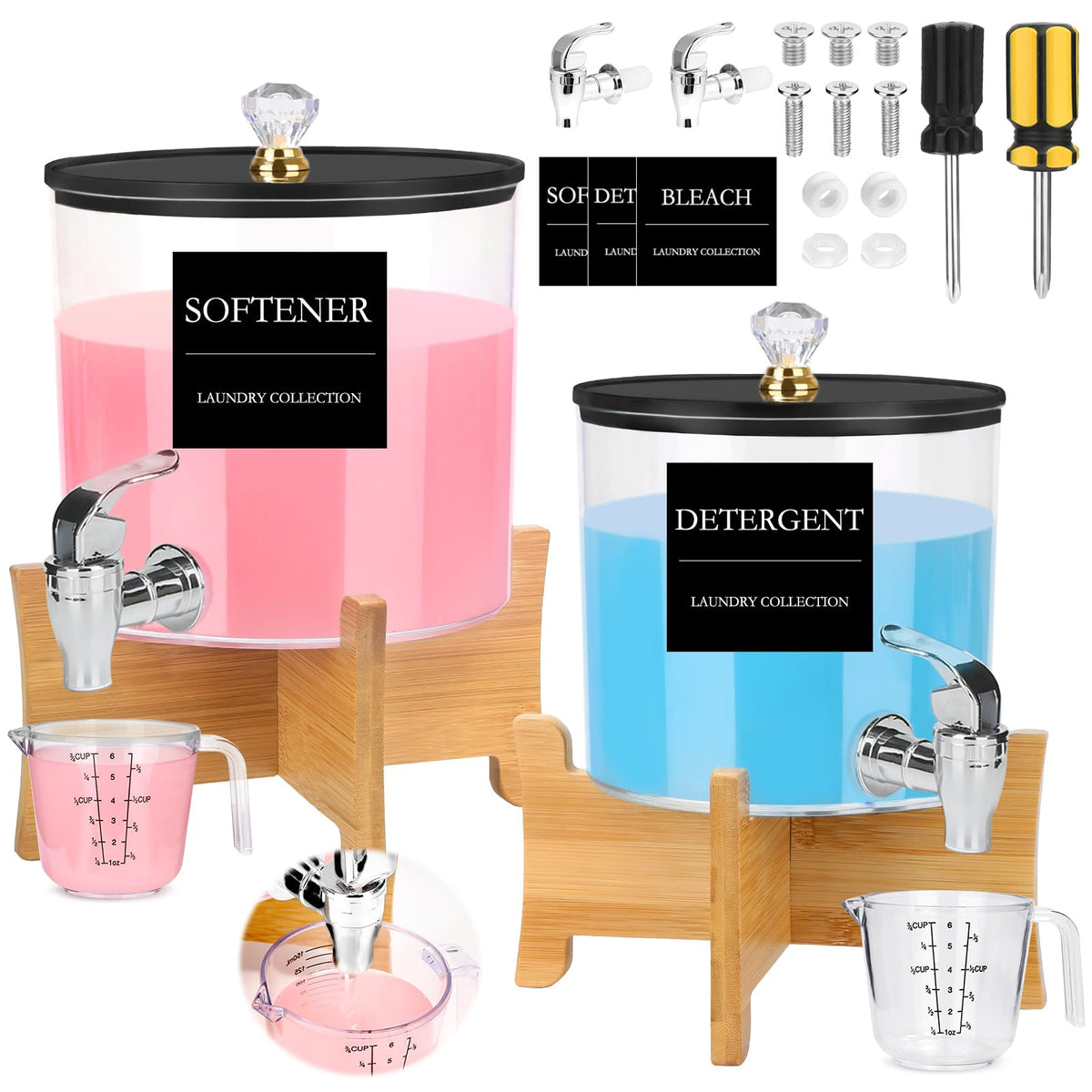 Laundry Detergent Dispenser Set 2 Pack Large & | Bathroom Organizatio - Image 1