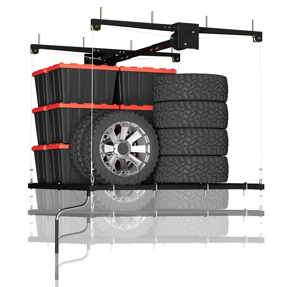 Ceiling Storage Rack, Overhead Garage Lifting Storage Rack - Image 1