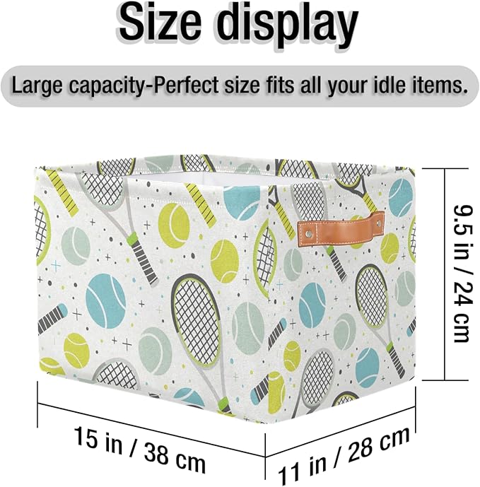 Cubes Storage Baskets,Tennis Ball Foldable Storage Box,Waterproof Open Shelf Organizer Bin for Kid Clothes Toy Empty Gift Baskets