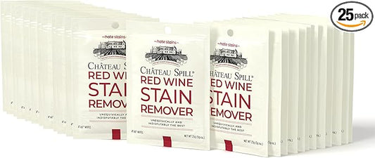 Chateau Spill Wine Stain Remover Spray - Clothes & Laundry Stain Remover - Wine Carpet Cleaner - EPA Safer Choice Certified - 1 Count (Pack of 25)