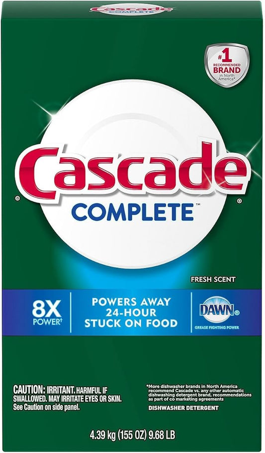 Cascade Complete Powder Dishwasher Detergent, Fresh Scent (155 oz.)