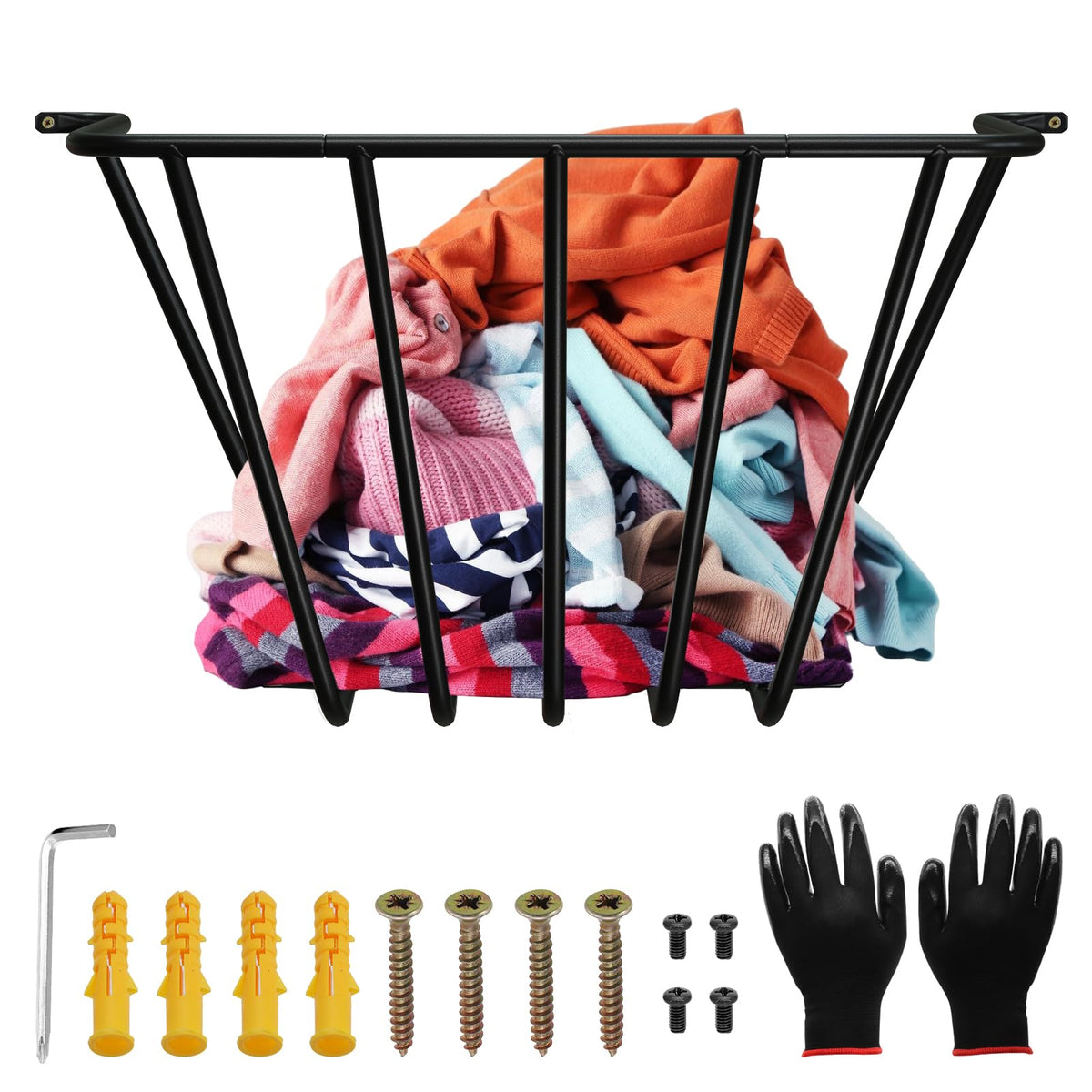 Upgraded Wall Mounted Throw Blanket Holder, Metal | Home Organization - Image 1