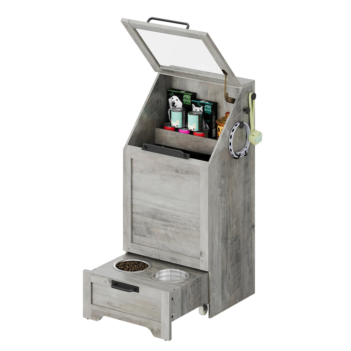 Dog Feeding Station Pet Feeding Station Dog Storage - Image 1