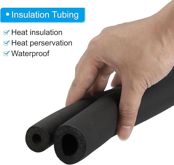 PATIKIL 1-7/8"(48mm) ID x 6Ft Pipe Insulation Foam Tube, 2Pcs Pipe Cover Wrap Roll Bar Padding Tubing for Handle Grip HVAC Outdoor Air Conditioner Units