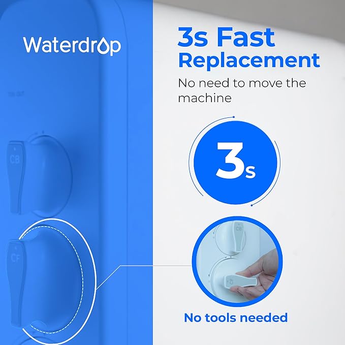 Waterdrop WD-G3-N2RO Replacement Filter, NSF/ANSI 372 Certified, Replacement for WD-G3-W 400 GPD Reverse Osmosis System, 2-year Lifetime