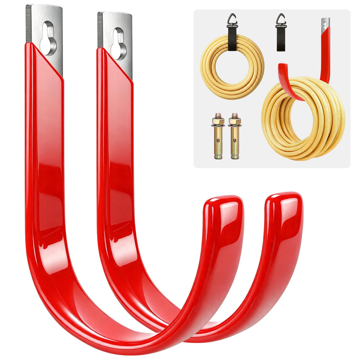 Garden Hose Holder Wall Mounted Metal Water Hose Holder - Image 1