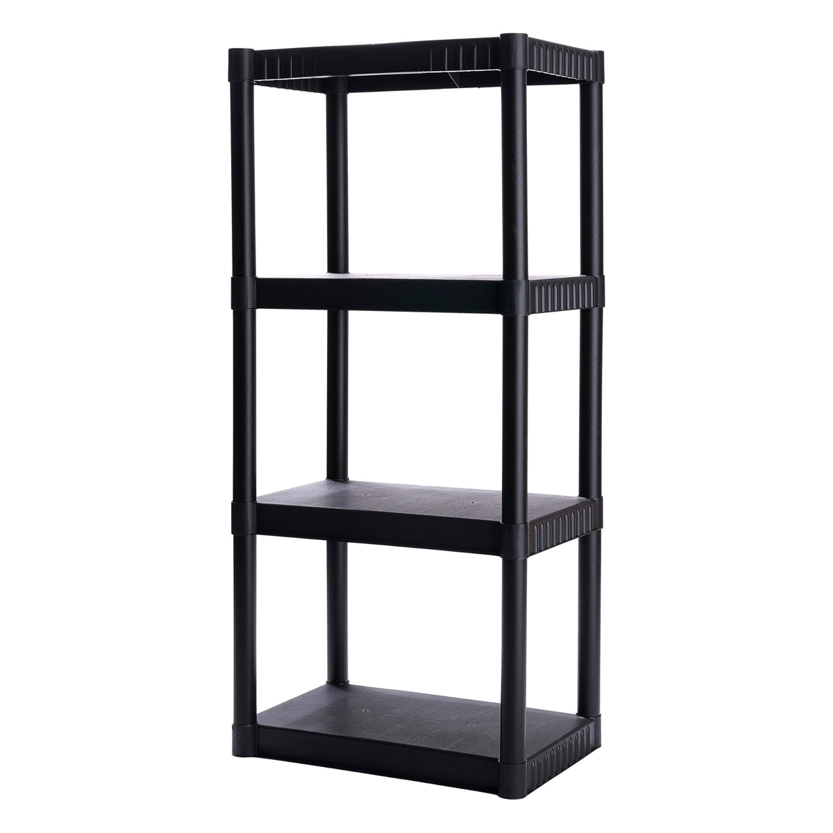 Plano 4-Shelf Plastic Storage Shelves, 48” x 23” x 14” - Image 1