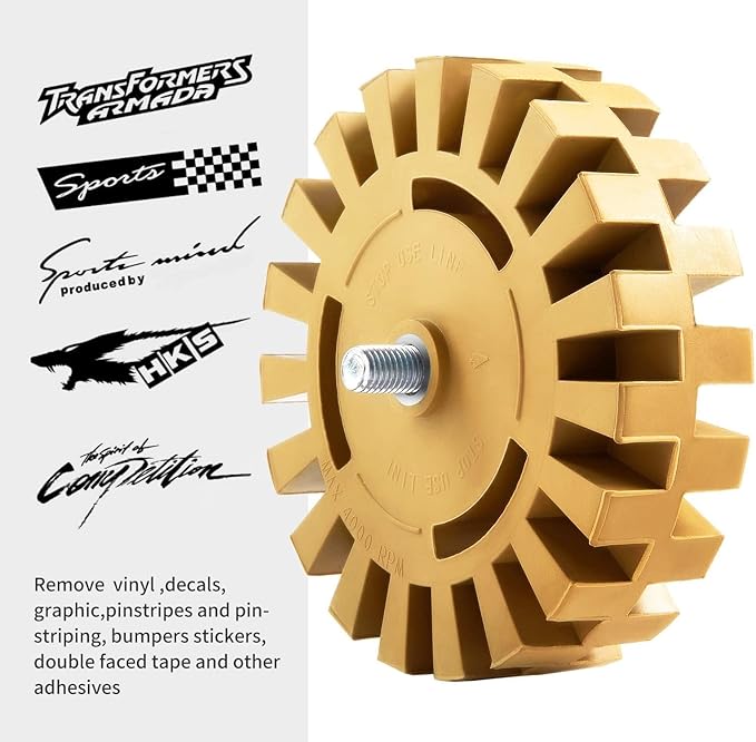 CowboyBOB 30 Pack Decal Remover Eraser Wheel Rubber Eraser Wheel for Drill Removes Car Stripes Vinyl Tapes and Graphics Rubber Eraser Wheel Tool Kit for Cars, RV, Motorcycles Sticker Remover Tool