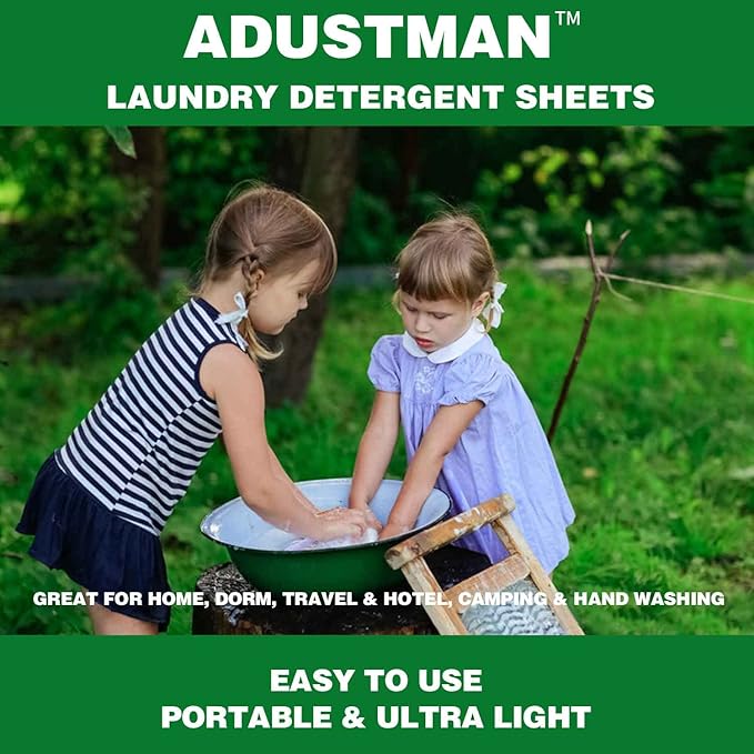 Laundry Detergent Sheets (Strips) Liquidless 62 Loads Fresh Eco Friendly Hypoallergenic Kind For Sensitive Skin,Plastic Free Low Sudsing Washing Supplies For Mothers Gifts