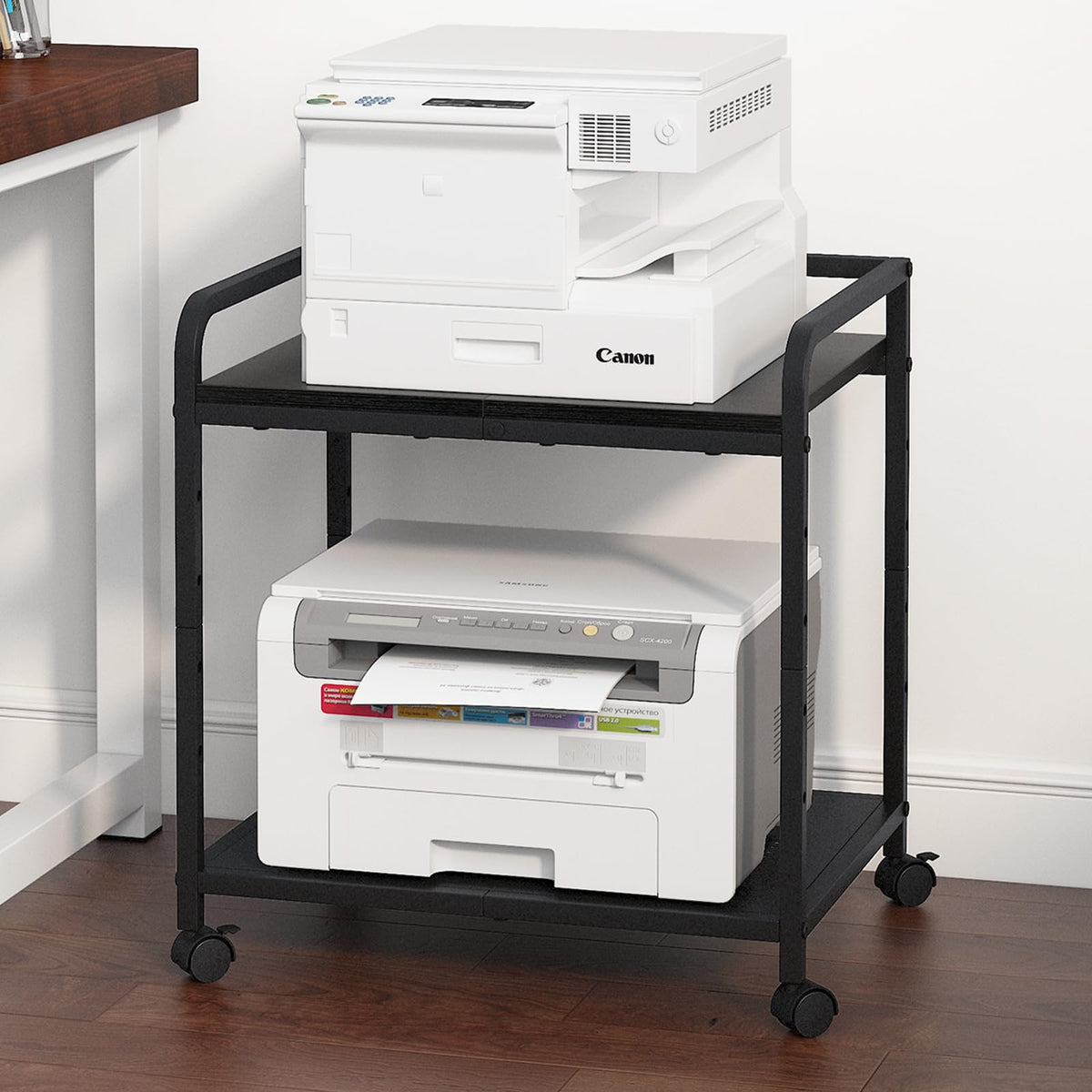 21"x15.8" Large Printer Stand with Storage, 2-Tier Under - Image 1