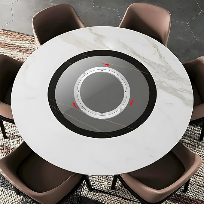 QDiShi 16 Inch Lazy Susan, Heavy Duty Swivel Turntable Aluminum Bearing Metal Rotating Turntable Bearings Swivel Plate Hardware for Dining-Table and Workbench (16 inch)