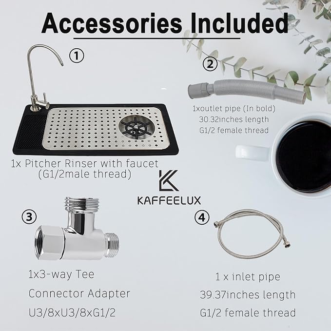 Stainless Steel Kitchen Sink Dishwasher with Faucet Cup Washer & Drainage Area – Ideal Bottle Dishwashing Cleaner & Accessories for Home Bar Faucet Sink(KF77-2)