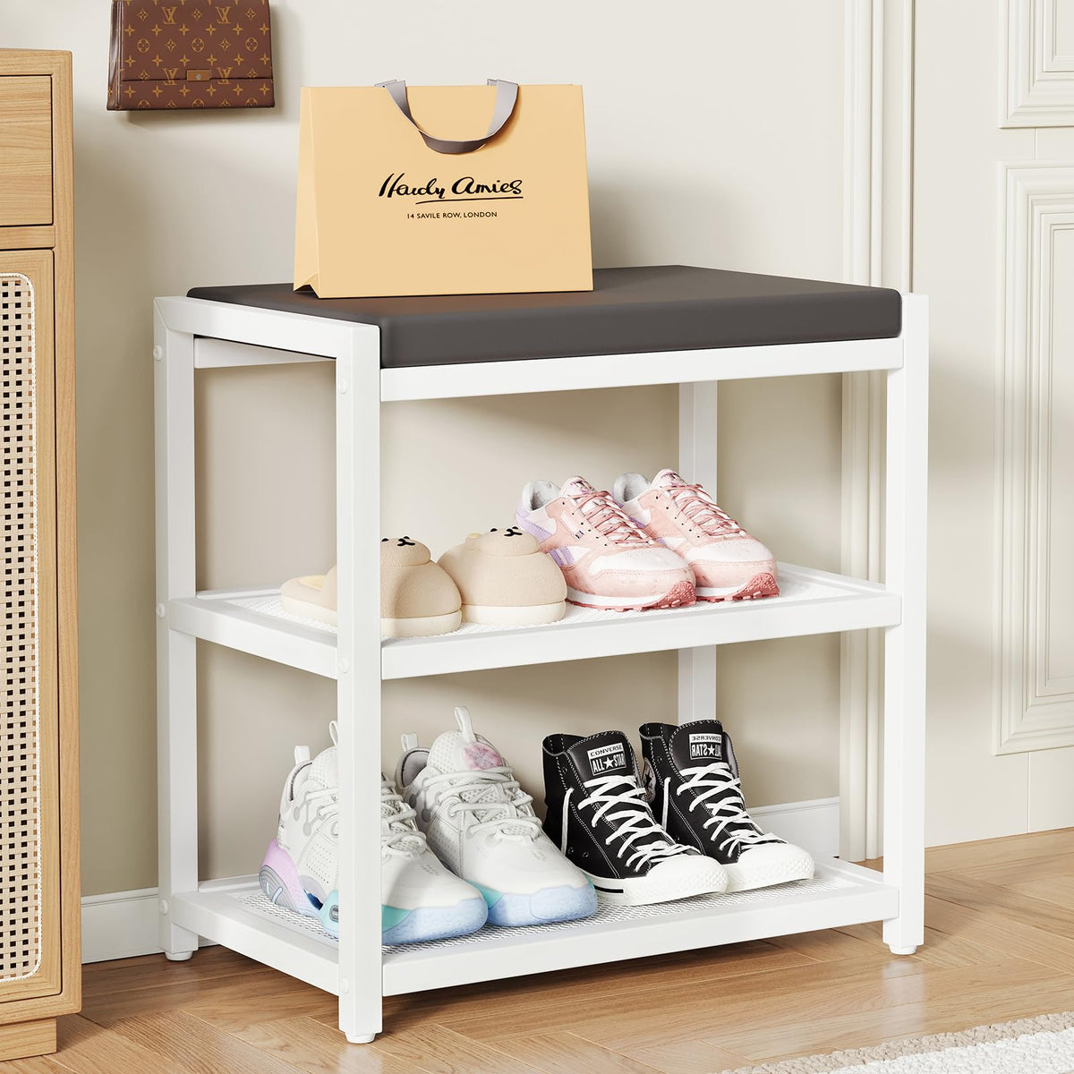 Small Shoe Bench Shoe Rack Storage Bench Entryway Be | All Products - Image 1