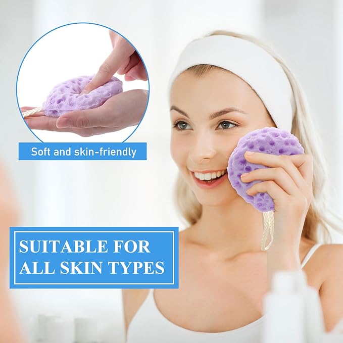 36 Pcs Bath Sponge Deep Cleansing Body Loofah Gentle and Deep Exfoliating Body Scrubber Bath Accessories Men Women Baby Sponge for Bathing Shower (Stylish Color)