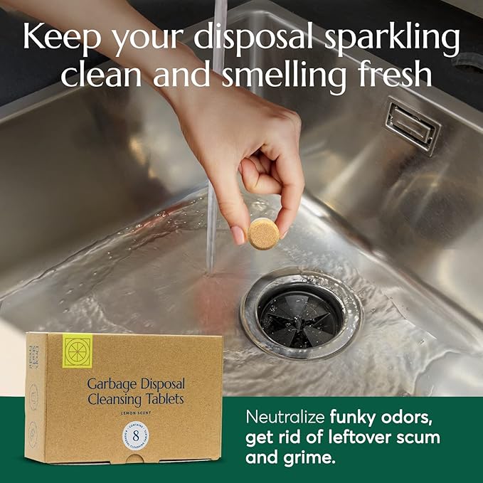 CLEANOMIC Garbage Disposal Cleaner, Foaming Dish Soap & Reusable Kitchen Cloth Bundle