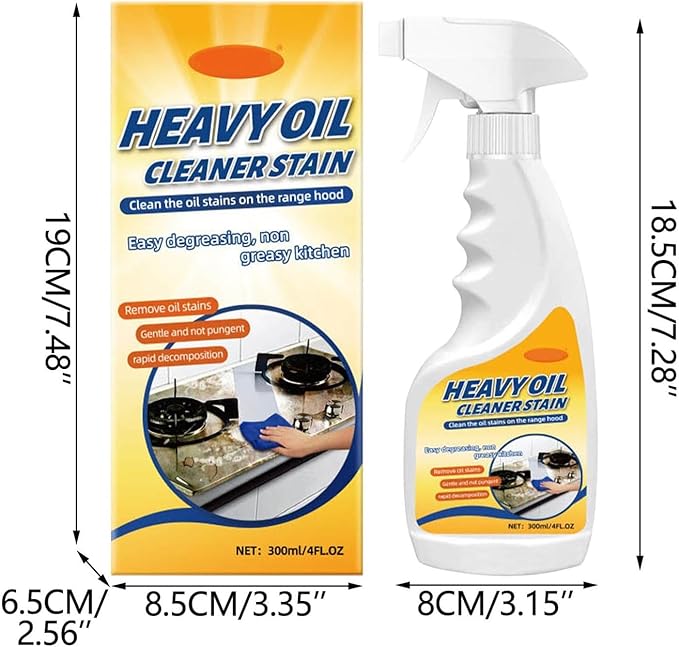 Kitchen Heavy Oil Cleaner Stain, Oven Cleaner, Multi-Purpose Cleaner - Kitchen Degreaser Spray with Spray Nozzle Spray & Towel for Kitchen, Household, Oven, Stove, Range Hood, Sink