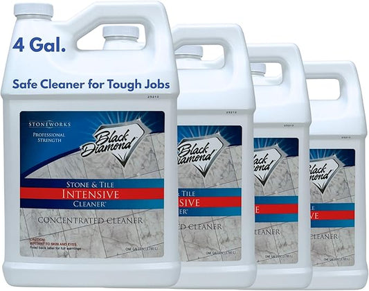 Black Diamond Stoneworks Stone & Tile Intensive Cleaner – Professional Deep Cleaner for Marble, Limestone, Travertine, Granite, Slate, Ceramic & Porcelain Tile – Acid-Free Concentrate (4-Gallons)