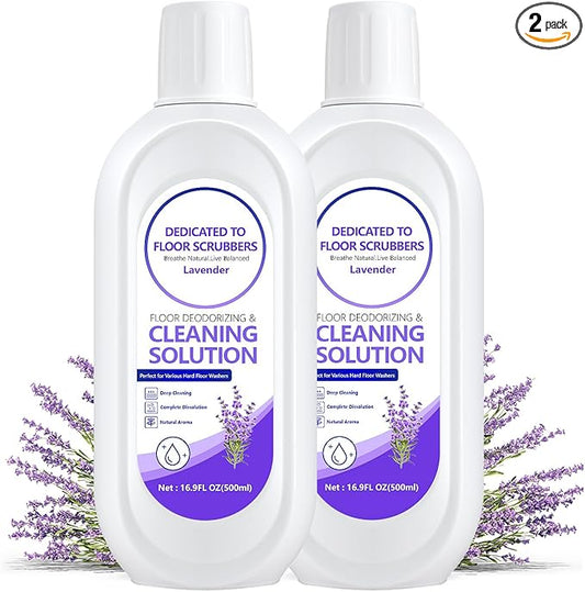 Multi-Surface Floor Cleaning Solution Compatible with Tineco iFLOOR 2/3/5 & FLOOR ONE S3/S5/S6/S7 PRO, Low Foam Floor Cleaner for All Cordless Wet/Dry Vacuum & Robot Vacuums Mop (2 Bottle, Lavender)