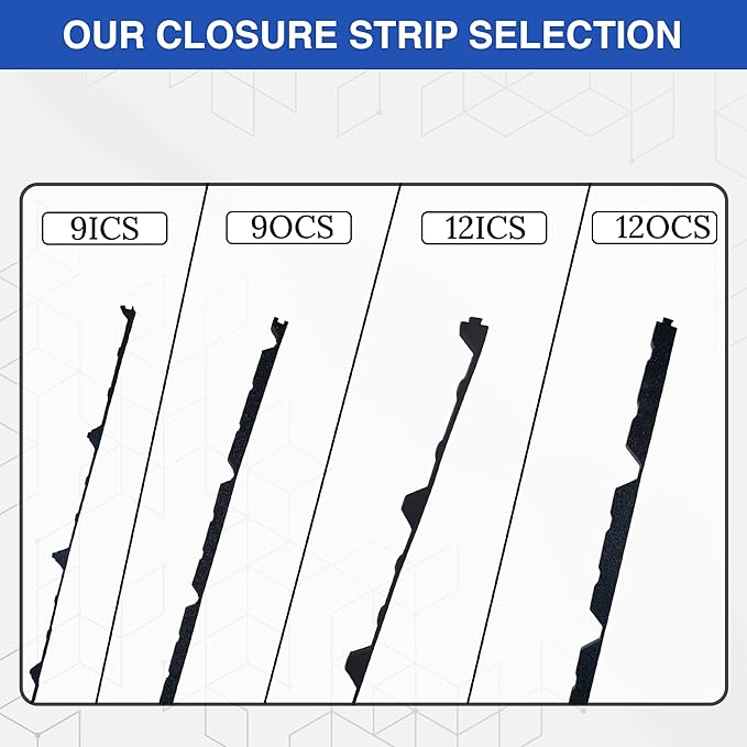 Duco USA-Made R Panel Foam Closure Strips - 1 Pack of 3ft Black Corrugated Roof Foam Strips for Metal Roof Insulations - Weatherproof Insulation Seal Blocks Moisture, Gaps, Noise & Dust