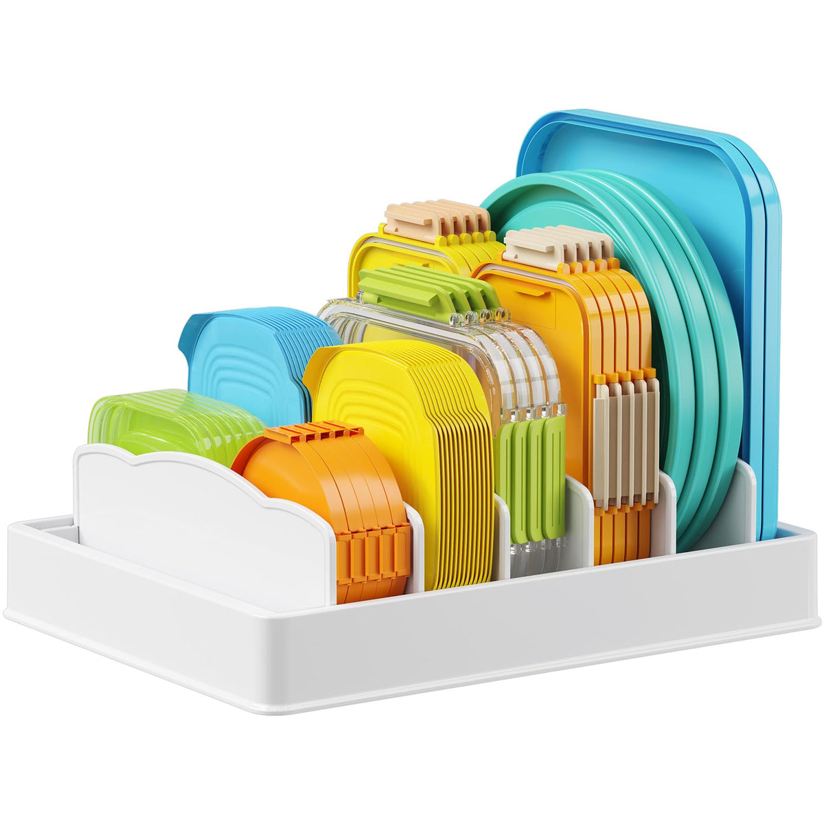 Lifewit Kitchen Cabinet Organizer for Food Contanier Lid with 7 Sections