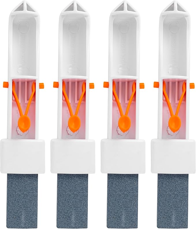 BlueStars 4-Pack Pool Pumice Stone with EZ-Clip Handle Pumice Sticks Stone Replacement Part - Compatible with Cleaning Toilet Bowl Ring Remover and Removing Toilet Bowl Ring, Bath, Kitchen, Pool