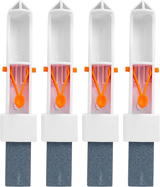 BlueStars 4-Pack Pool Pumice Stone with EZ-Clip Handle Pumice Sticks Stone Replacement Part - Compatible with Cleaning Toilet Bowl Ring Remover and Removing Toilet Bowl Ring, Bath, Kitchen, Pool