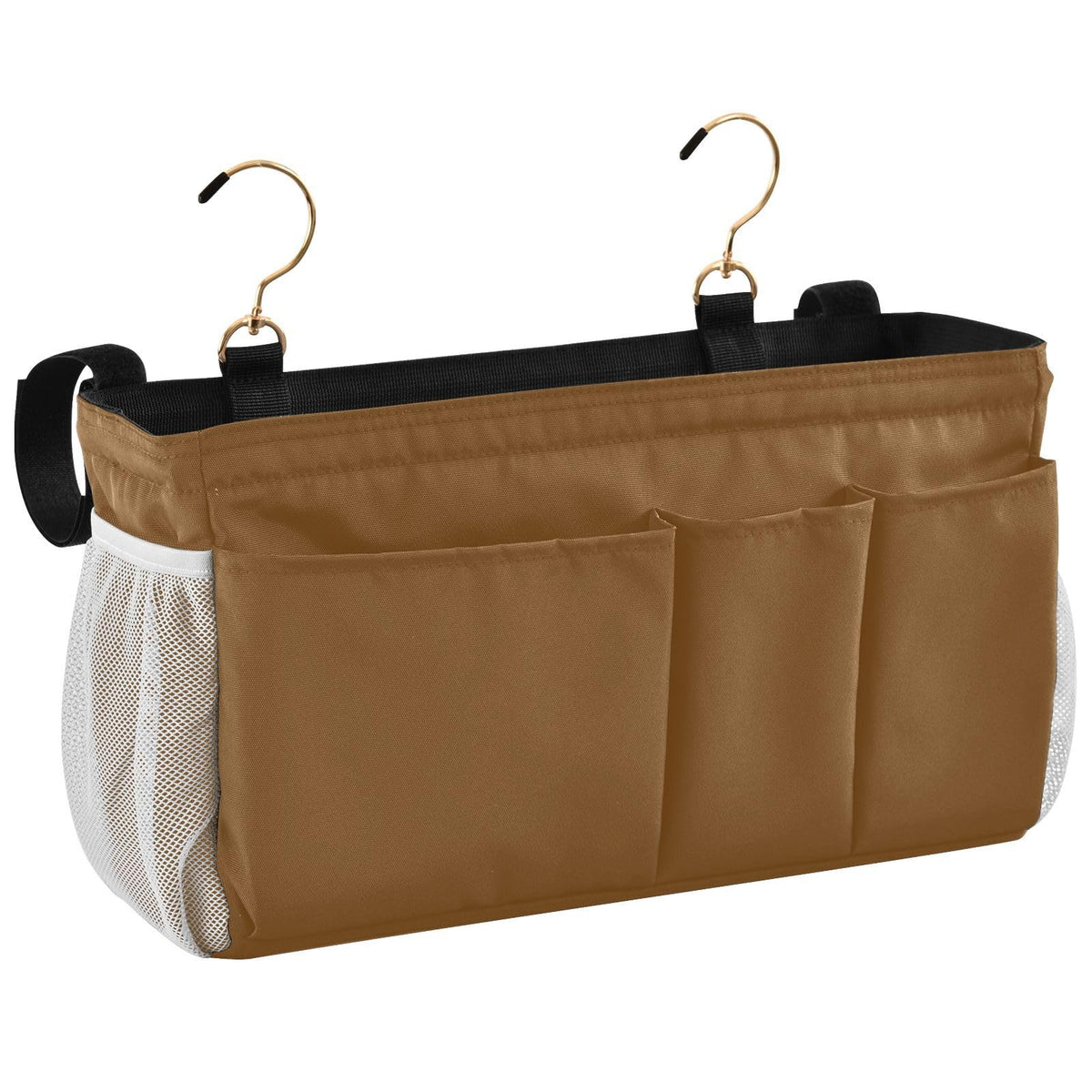 Brown Bedside Caddy Storage Bag Bedside Organizer for Bunk - Image 1