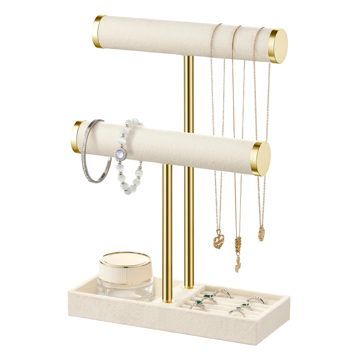 bussdis 2 Tier Bracelet Holder Display, Necklace Holder Organizer - Image 1