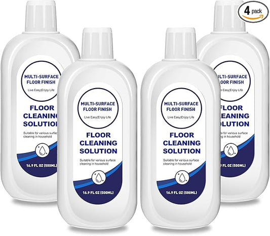2L Floor Cleaner Compatible with Tineco Cleaning Solution,Multiple Hard Floors for All Robot Vacuums with Mopping and Wireless Wet Dry Dual-Use Vacuum Cleaners（4 Bottle ）