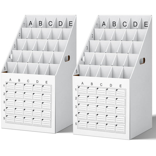 2 Pack 25 Slot Roll File Holder Vertical Blueprint Storage - Image 1