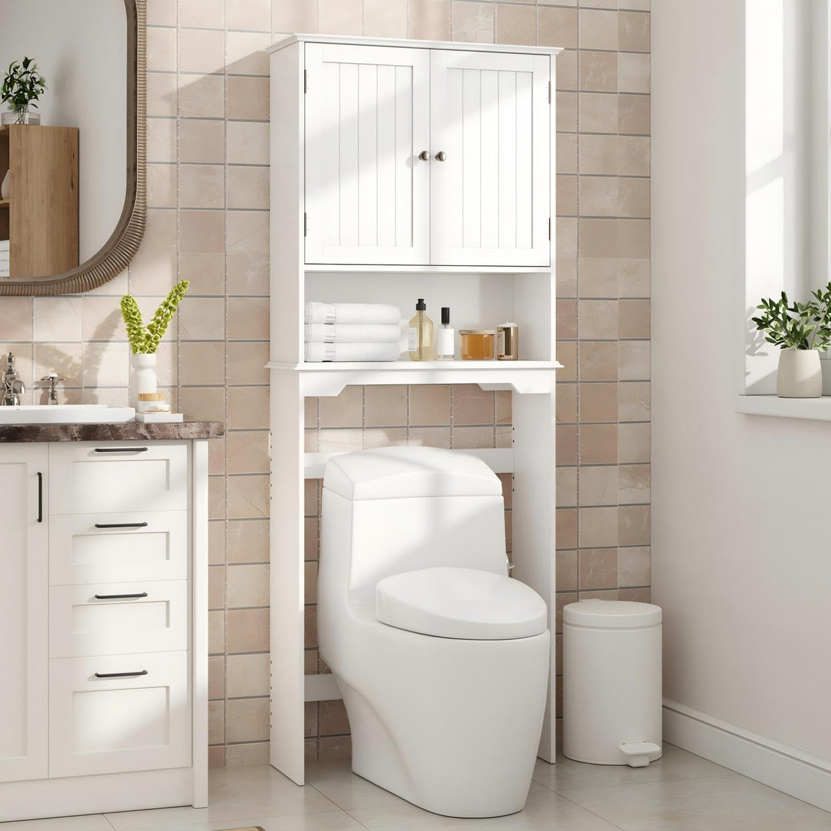 OLIXIS Over the Toilet Storage Cabinet, Bathroom Shelves - Image 1