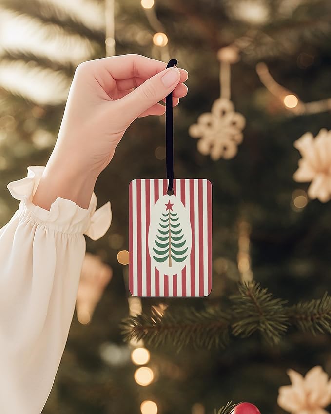 Christmas Berry Car Air Freshener 4 Pcs, Preppy Red and Green Christmas Xmas Tree Hohoho Hanging Air Freshener for Cars Closet Drawer Books, Cute Girly Car Accessories Mirror Decor for Women