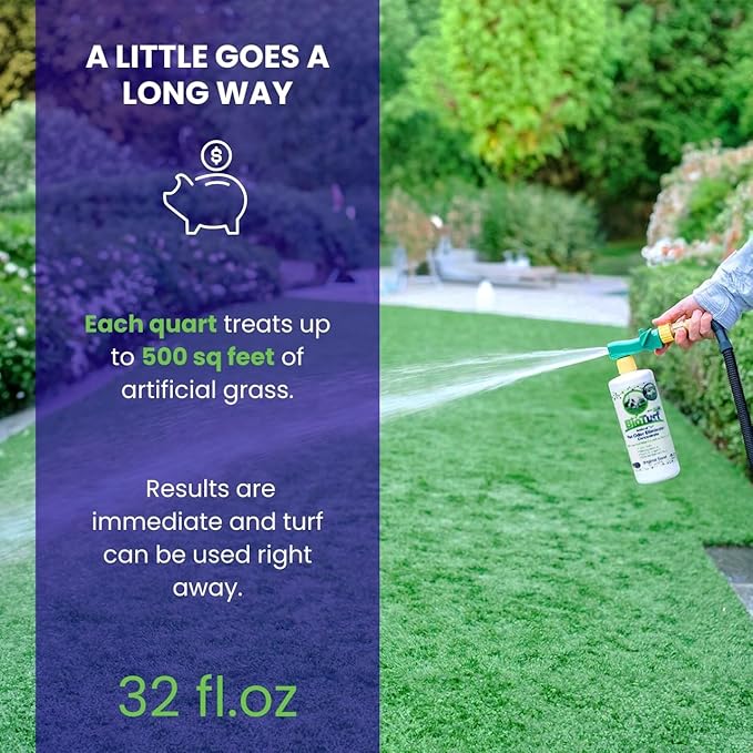 BioS+ Odor Eliminator Concentrate - Artificial Turf Cleaner for Dog Urine & Feces - Outdoor Yard Deodorizer Enzyme Odor Eliminator for Fake Grass, Patios, Kennels & Gravel - 32 oz Bottle