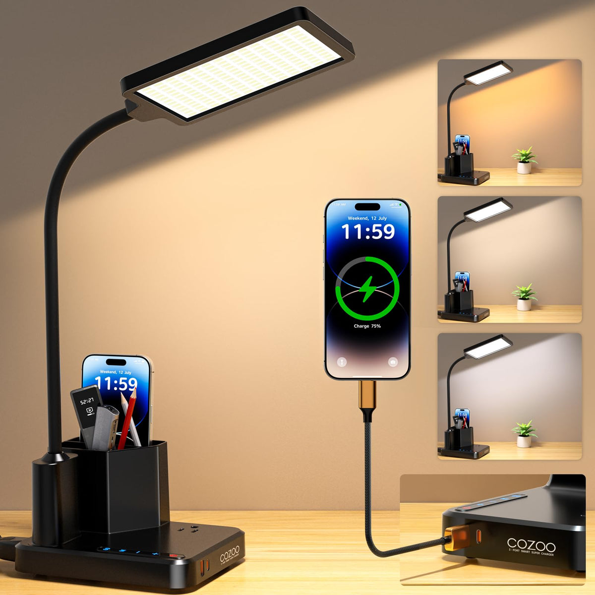 Desk Lamp, COZOO LED Desk Lamps for Home Office with | All Products - Image 1